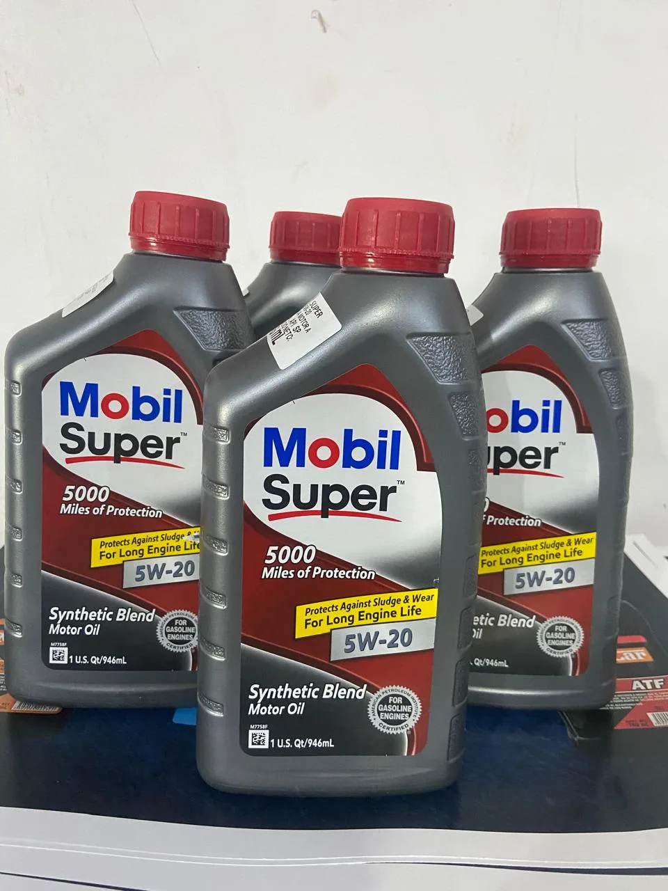 Litro Aceite Mobil 5W-20 Synthetic Blend. 946mL