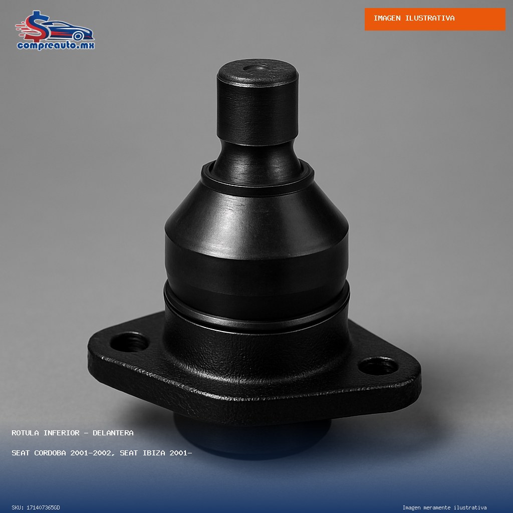 Rótula Inferior Delantera Seat Cordoba 2001-2002, Seat Ibiza 2001-2002, Volkswagen Derby 1995-2009, Volkswagen Golf II 1987-1992, Volkswagen Jetta II 1985-199 (GD 171407365GD)