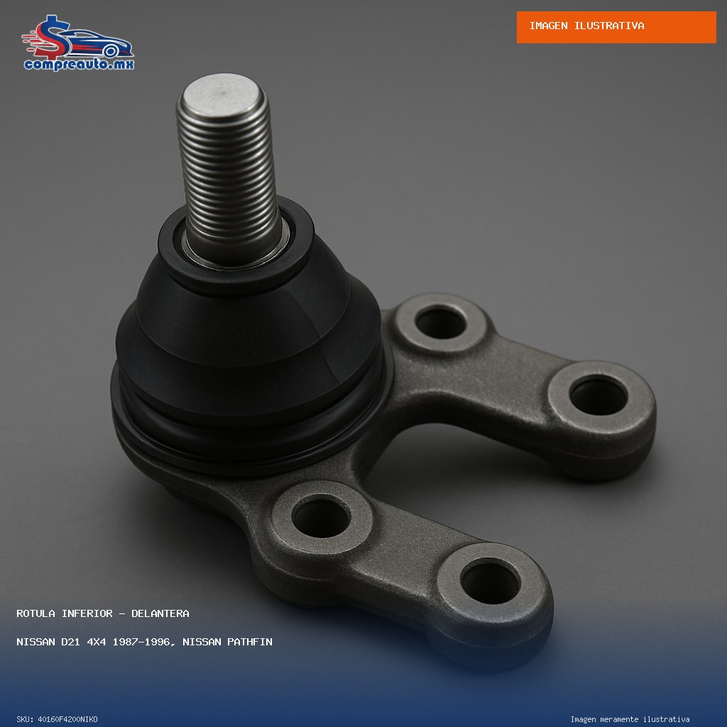 Rótula Inferior Delantera Nissan D21 4x4 1987-1996, Nissan Pathfinder 4x2/4x4 1987-1996, Nissan Pickup 4x4 1983-1996 (NIKO 40160F4200NIKO)