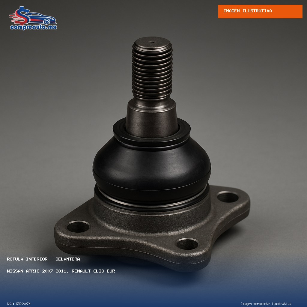 Rótula Inferior Delantera Nissan Aprio 2007-2011, Renault Clio Europa 2007-2009, Megane 2004-2010, Sandero Stepway 2010-2015, Scenic 2005-2009 (M K500007M)
