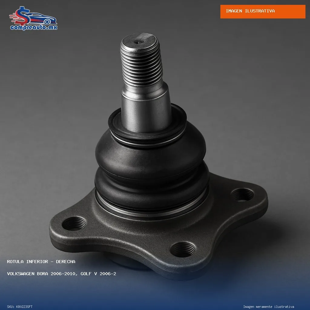Rótula Inferior Derecha Volkswagen Bora 2006-2010, Golf V 2006-2010, Jetta A5 2006-2010, Jetta A6 2010-2012, Tiguan 2009-2015, Beetle 2012-2015, Passat 2012-20 (SFT K80223SFT)