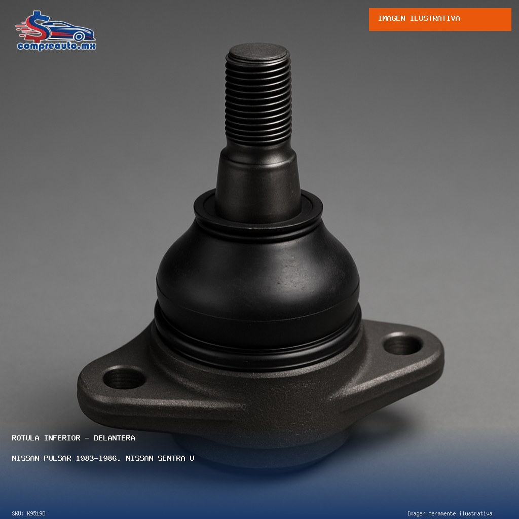 Rótula Inferior Delantera Nissan Pulsar 1983-1986, Nissan Sentra USA 1982-1986, Nissan Tsuru I 1984-1987 (D K9519D)